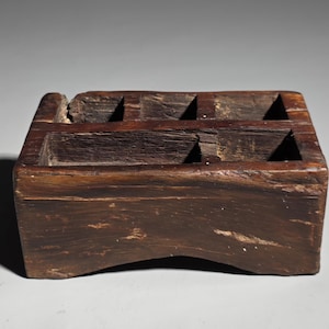 Antique Javanese Teak Sirih Box | Jati Wooden Betel Preparation Box | Traditional Household Container | Tribal Spirit Gallery I 1245