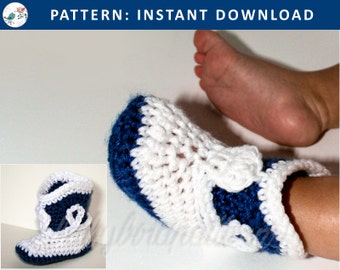 YEEHAW COWBABY - Crochet cowboy boot / bootie pattern for babies and toddlers  - PDF Download Pattern