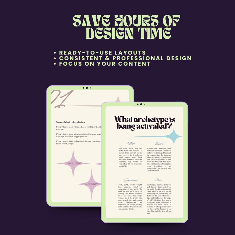 Spiritual Ebook Canva Template, Workbook Guide Template for Coaches