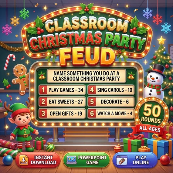 Classroom Christmas Games Christmas party game
