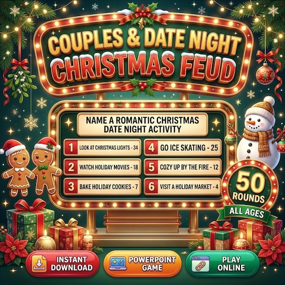 Couples Christmas Game Christmas party game