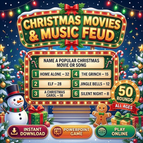 Christmas Movie Trivia Game Christmas party game