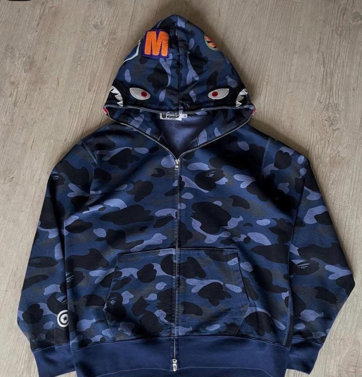 Hooded Sweatshirt Bape Shark Hoodie Camo Sleeve BAPE® X CLOT Camo 