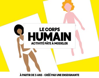 Play-Doh Mat - Face and Body to Complete - Montessori Educational Game PDF for Ages 3-6