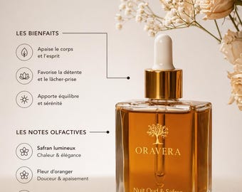 Oud Saffron Night Room Spray – Woody and spicy home fragrance – Warm oriental scent – Natural and handcrafted