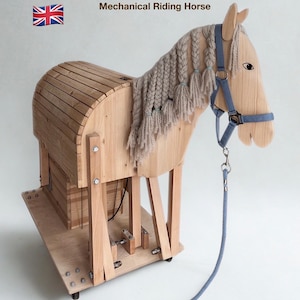 Progetto per costruire un cavallo meccanico | Guida completa fai da te in PDF | Cavallo di legno motorizzato | Piani stampabili a grandezza naturale | Progetto di falegnameria