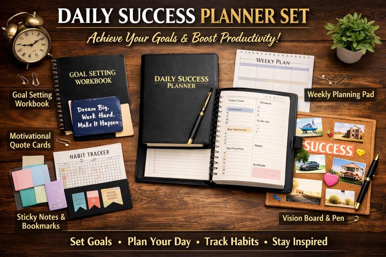 Daily / Weekly Planner and Productivity Tools Set - Etsy