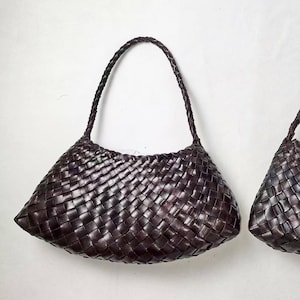Handmade Woven Leather Bag, Ladies Shoulder Bag, Gift For Her