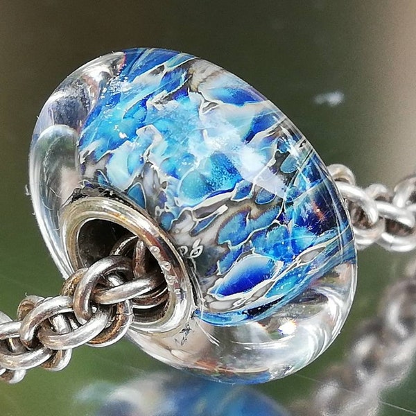 Phoenix egg -European Glass Charm Bead. Fits most european bracelet systems.