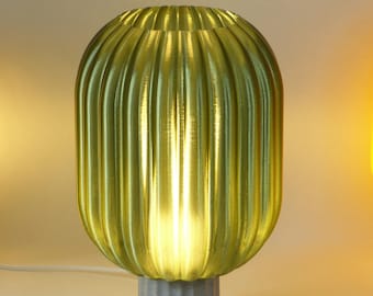 Lampe STRATE - béton et impression 3D – Luminaire moderne et minéral – Lampe d’ambiance artisanale Made in France