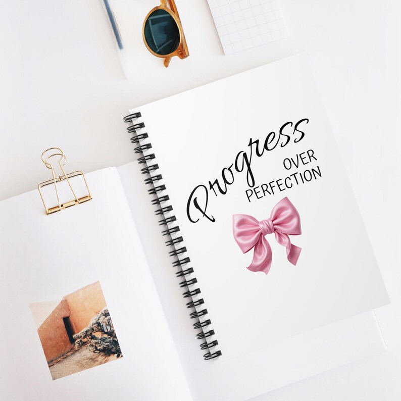 Pink Ribbon Spiral Notebook - Etsy