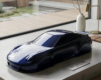 Sports Car Sculpture: Minimalist Porsche Style (Modern Desk Decor)