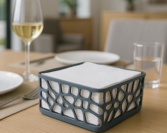 Modern Napkin Holder with Organic Design | Minimalist Table Organizer