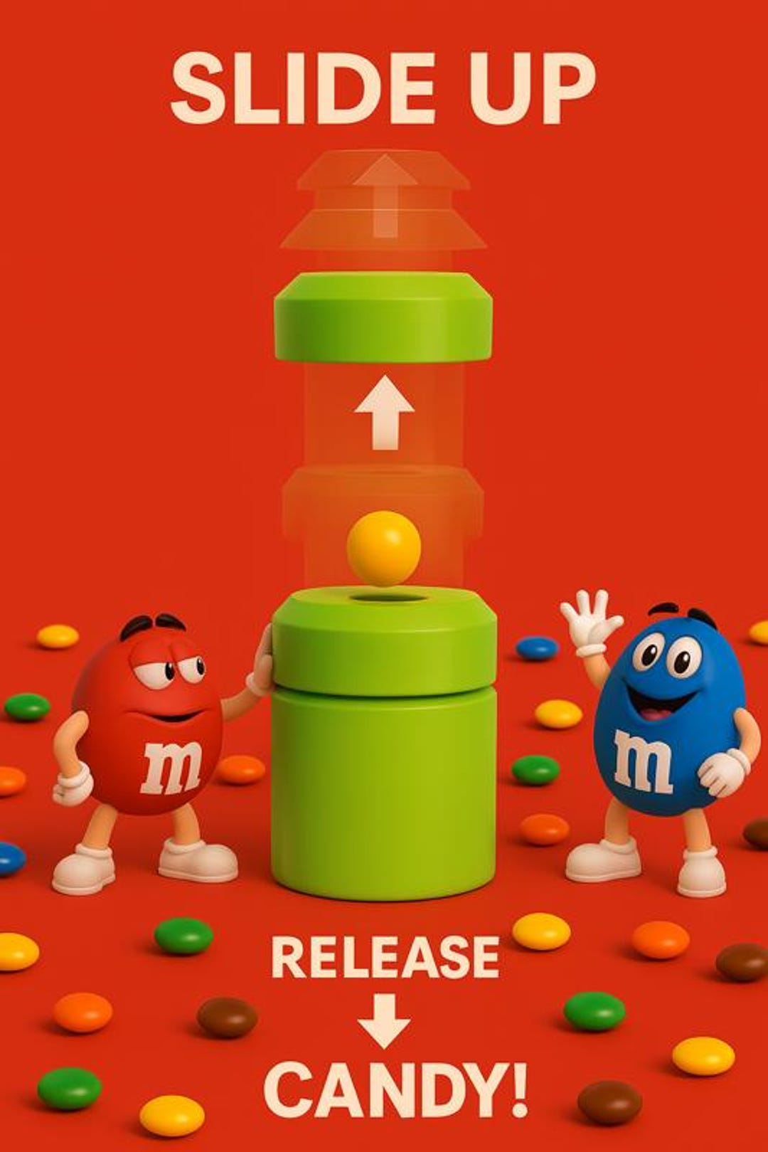 Slide up Candy Dispenser | Fun Desktop Candy Holder Toy - Etsy
