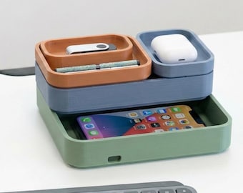 Ultimate Parametric Desk Organizer | Modular Desktop Storage Tray | Minimalist Office Organizer