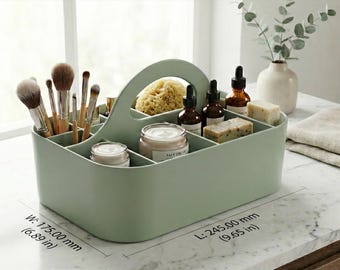 Minimalist Bathroom Carry All Organizer | Makeup & Skincare Storage Caddy