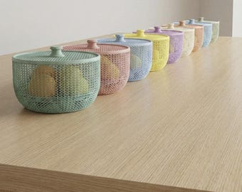 Cocktail Bar Mesh Basket | Modern Fruit Storage Bowl | Breathable Kitchen Organizer
