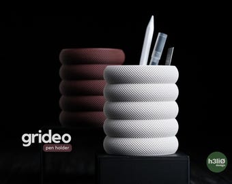 Modern Pen Holder | Grideo Desk Organizer | Minimalist Pencil Cup | Contemporary Office Desk Decor