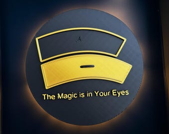 Jastrow Arc Illusion Wall Art | Optical Illusion Desk Decor Sign