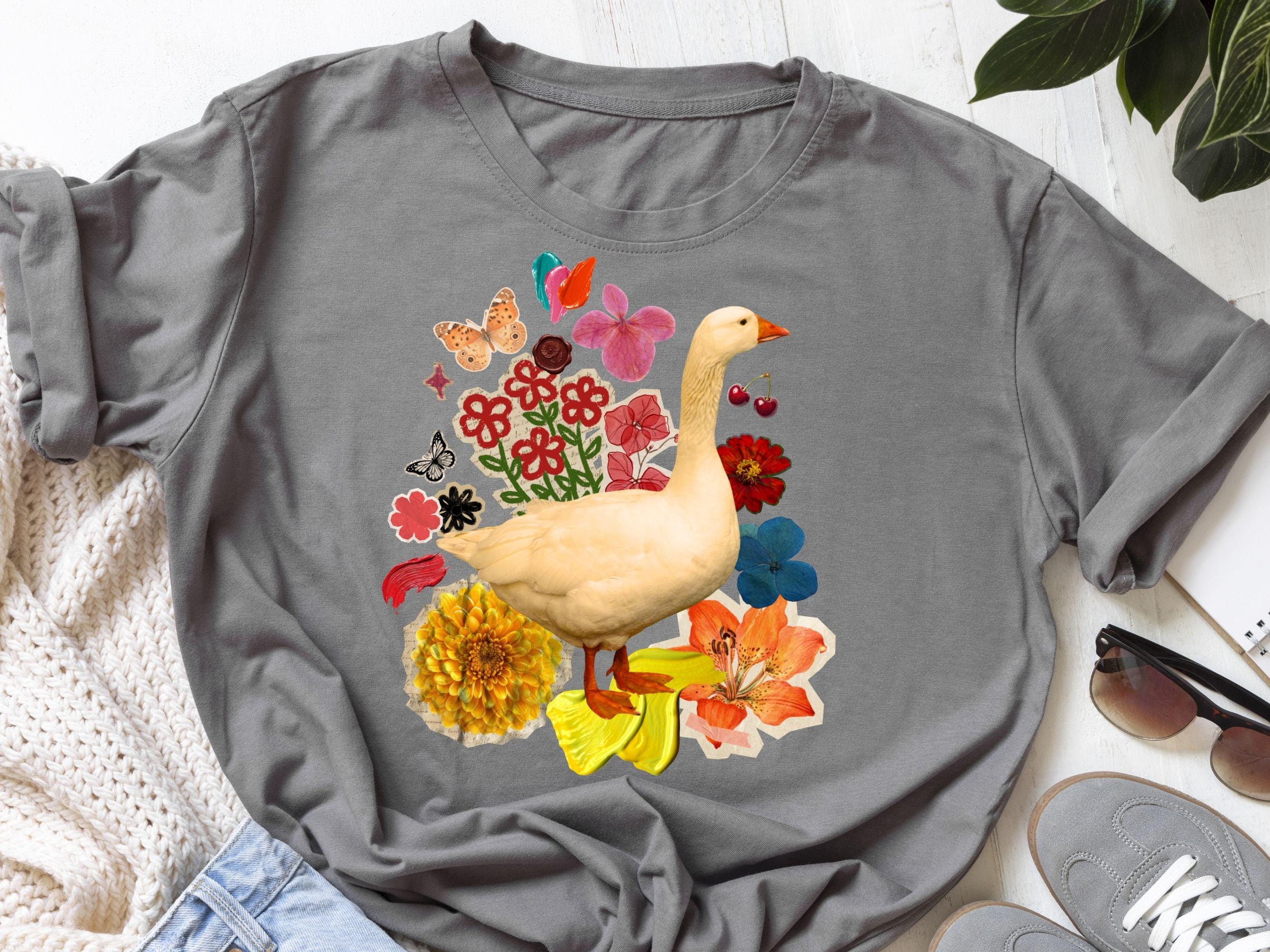 One Silly Goose Collage PNG | Spring Summer Retro Scrapbook Design - Etsy