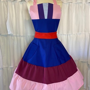 S/M- Mulan apron dress costume