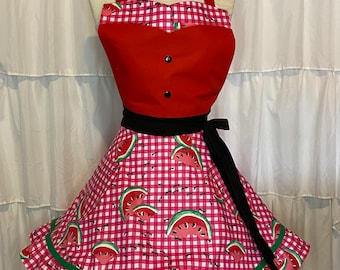 Adult Watermelon Traditional Style Apron
