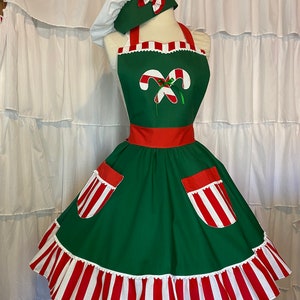 L/XL- Christmas costume apron dress & Hat