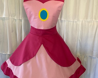 S/M - Princess Peach costume apron dress