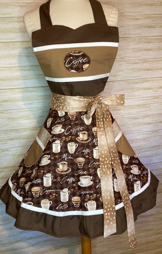 Adult Coffee Traditional Style Apron Free Gift W purchase Etsy