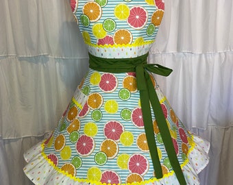 Adult Citrus Traditional Style Apron