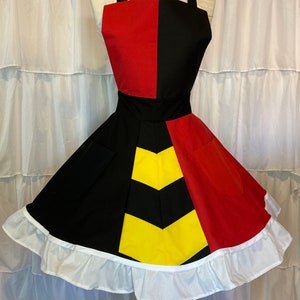 L/XL- Queen of Hearts costume apron dress