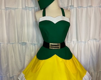 S/M - Elf costume apron dress and hat