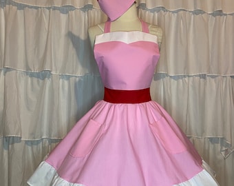 S/M- Costume Apron "Dress" + hat