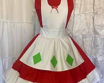 L/XL- Strawberry Costume Apron "Dress"
