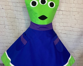 S/M- Alien apron dress costume