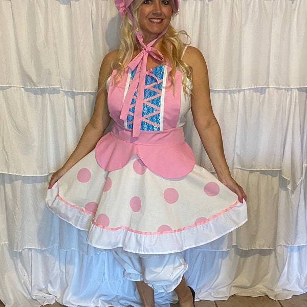 S/M - Bo Peep Apron dress costume and Hat