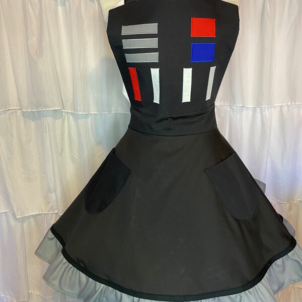 L/XL- Vader costume apron dress