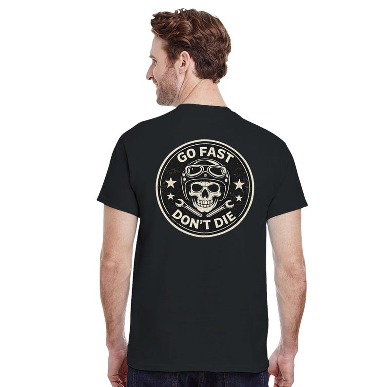 Vai veloce, non morire – Maglietta vintage da motociclista / Nomad Heritage immagine 2