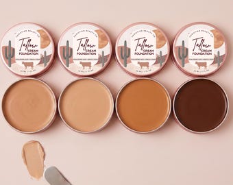 Fond de teint crème au suif - Ingrédients biologiques purs, haute performance, naturel, teinté, 26 teintes dont Olive