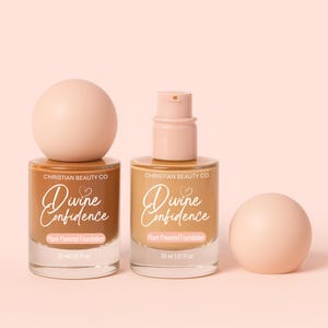 Divine Confidence Plant-Powered Foundation: biologische, natuurlijke, matte, veganistische make-up (1 fl Oz)
