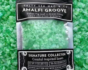 Amalfi Groove Salt Crystal Sizzlers - Aroma a hoja de higuera italiana y cítricos verdes