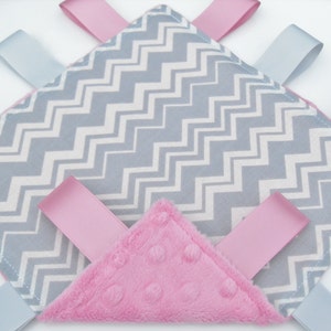 Minky Taggie Blanket Chevron Fabric taggies
