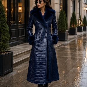 Gray Faux Fur Long Coat | Windproof Modacrylic Jacket - Etsy