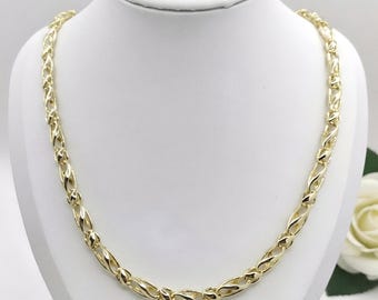 Exclusive Hypoallergenic unique 14k gold filled necklace 6mm width
