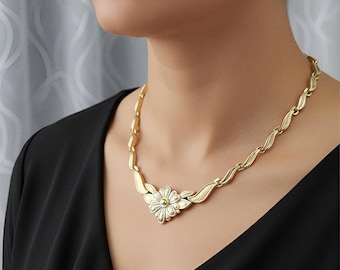 Exclusive Hypoallergenic Statement 14k Two-Tone Gold Filled necklace