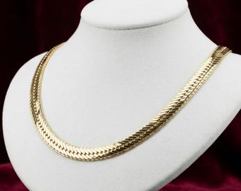 Exclusive Hypoallergenic unique 14k gold filled necklace Length 20''  (50cm) 7mm width