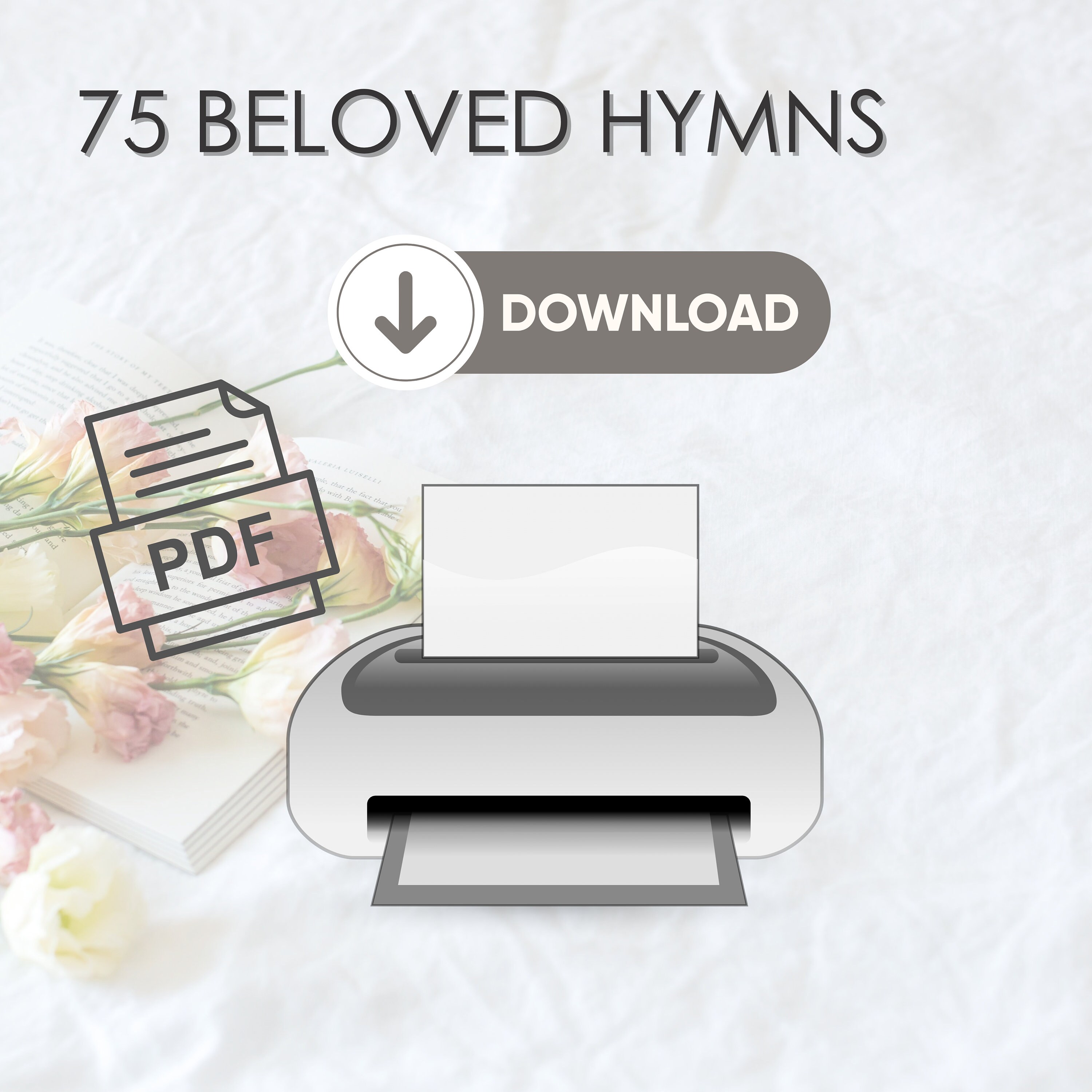 Vintage Hymn Collection 75 Printable Old Hymns Spiritual Songs Bundle ...