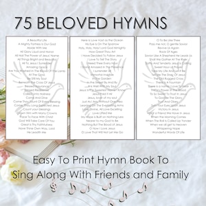 Vintage Hymnen Sammlung - 75 druckbare alte Hymnen | Spirituelle Lieder Bündel | Sofort Download