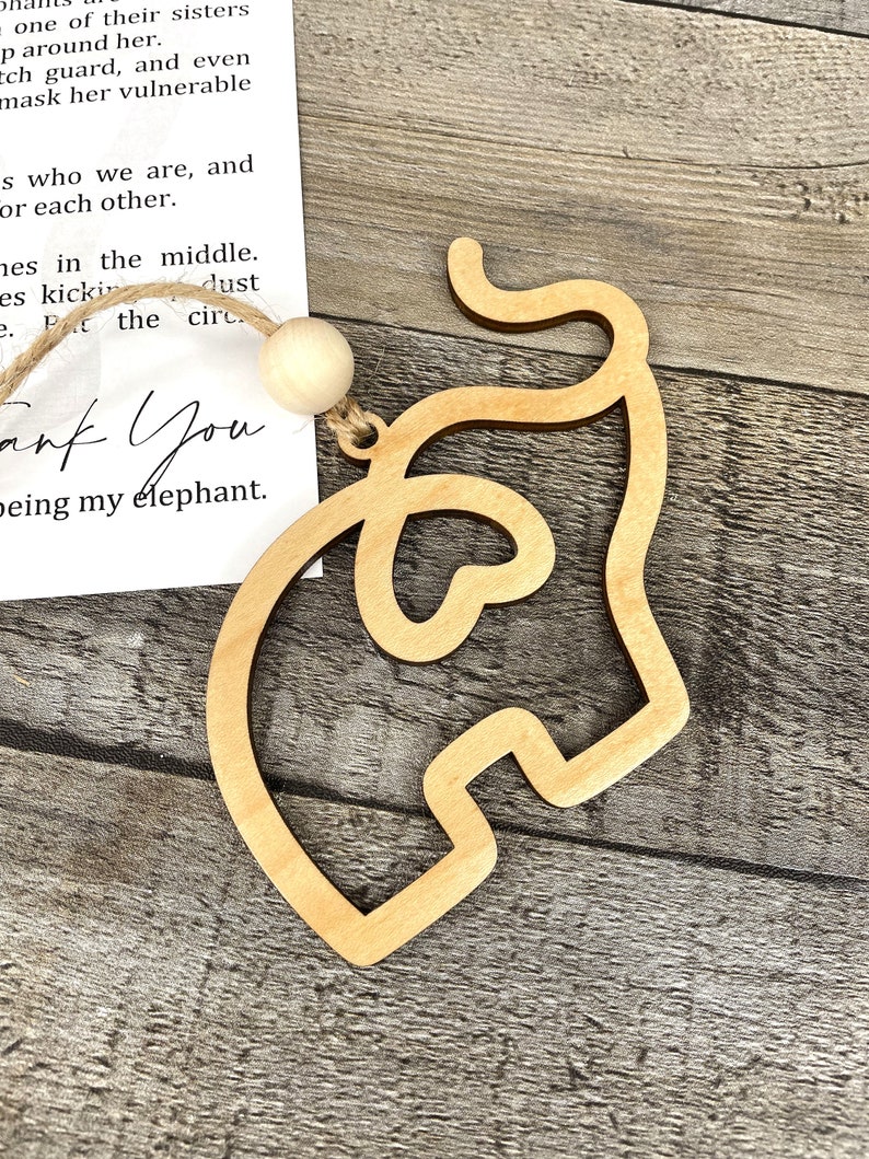 Unbreakable Bond of Sisterhood Elephant Ornament, Friendship Gift, Car ...