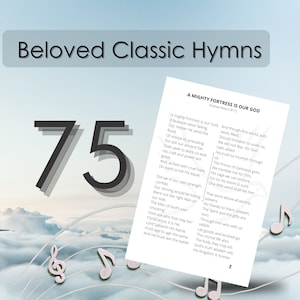 Beloved Hymns Printable Bundle - 75 Vintage spirituelle Lieder Sammlung, Instant Download